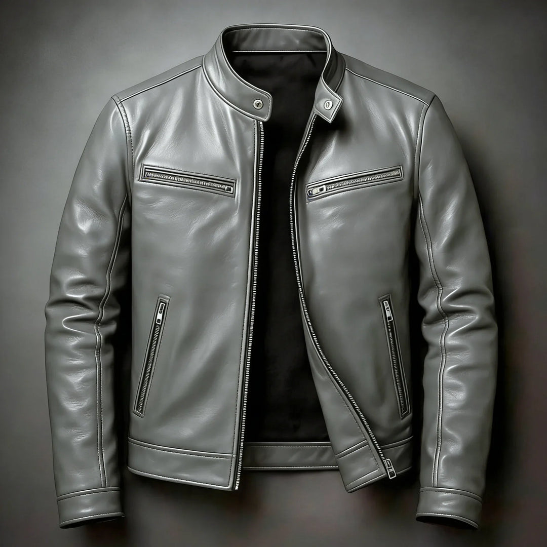 Declan Stand Collar Moto Jacket