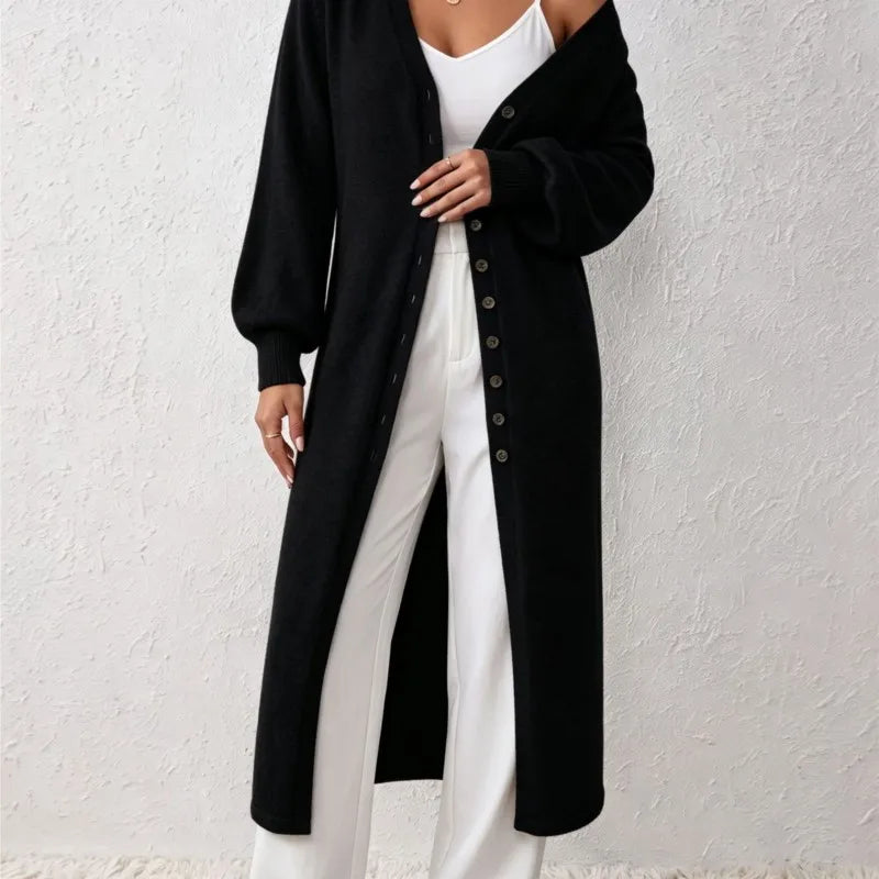 Idris Long Ribbed Cardigan