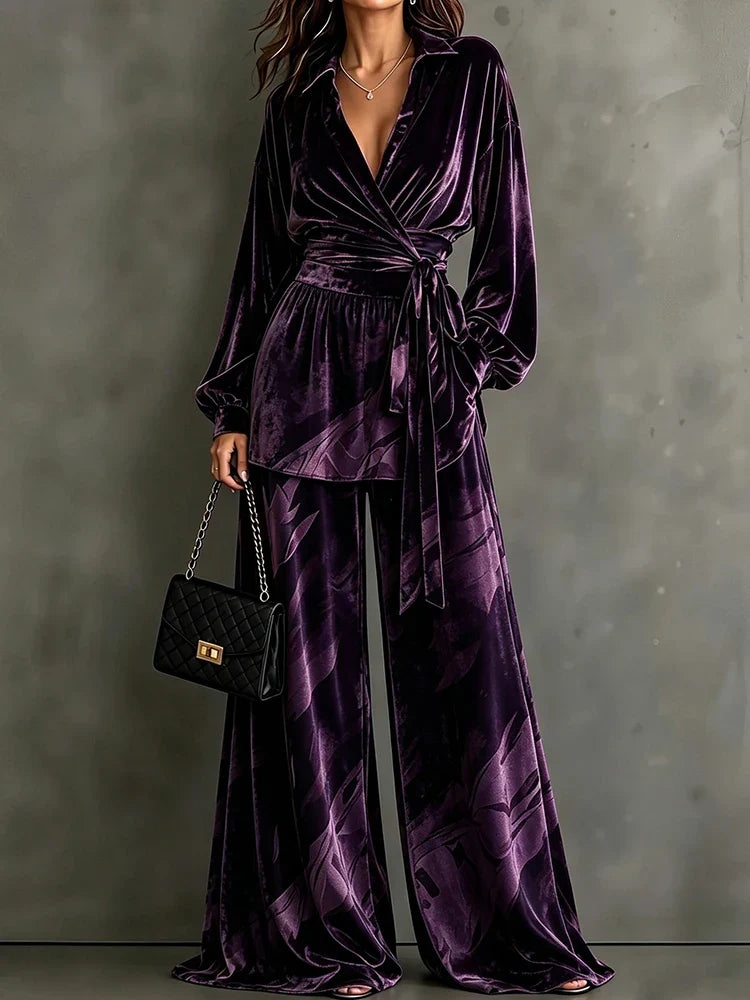 Oriella Velvet Wrap Front Set