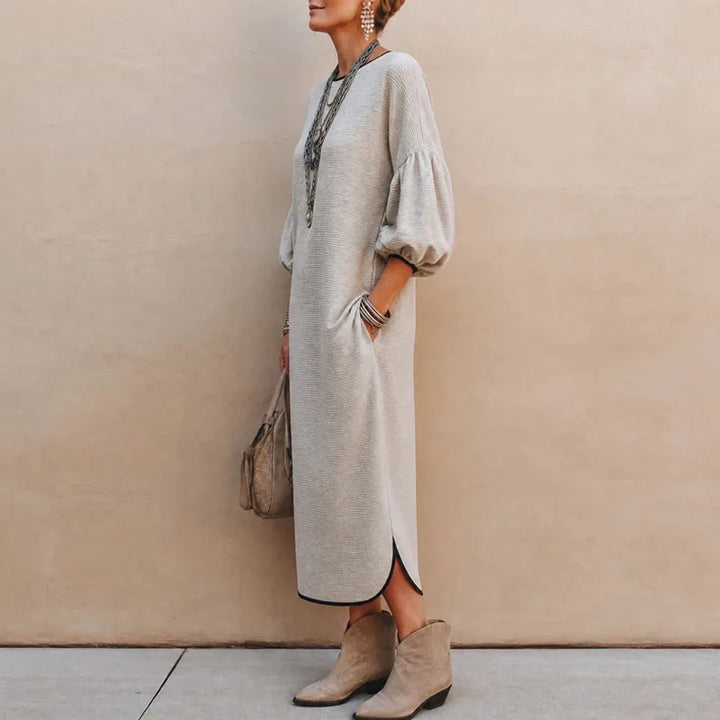 Pia Lantern Sleeve Maxi Dress