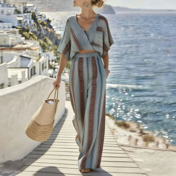 Odessa Striped Pants Suit Set