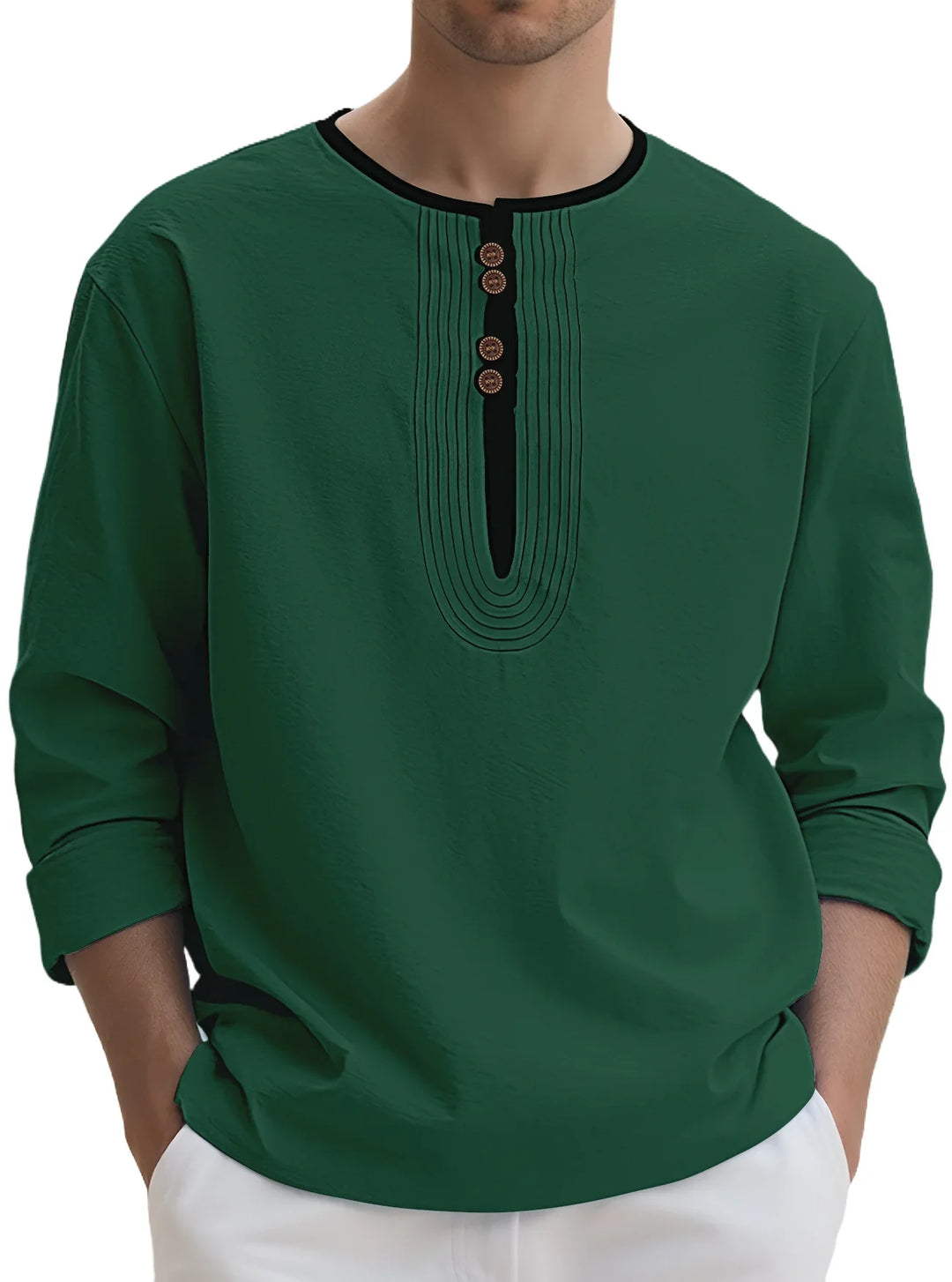 Camden Long Sleeve Henley Shirt