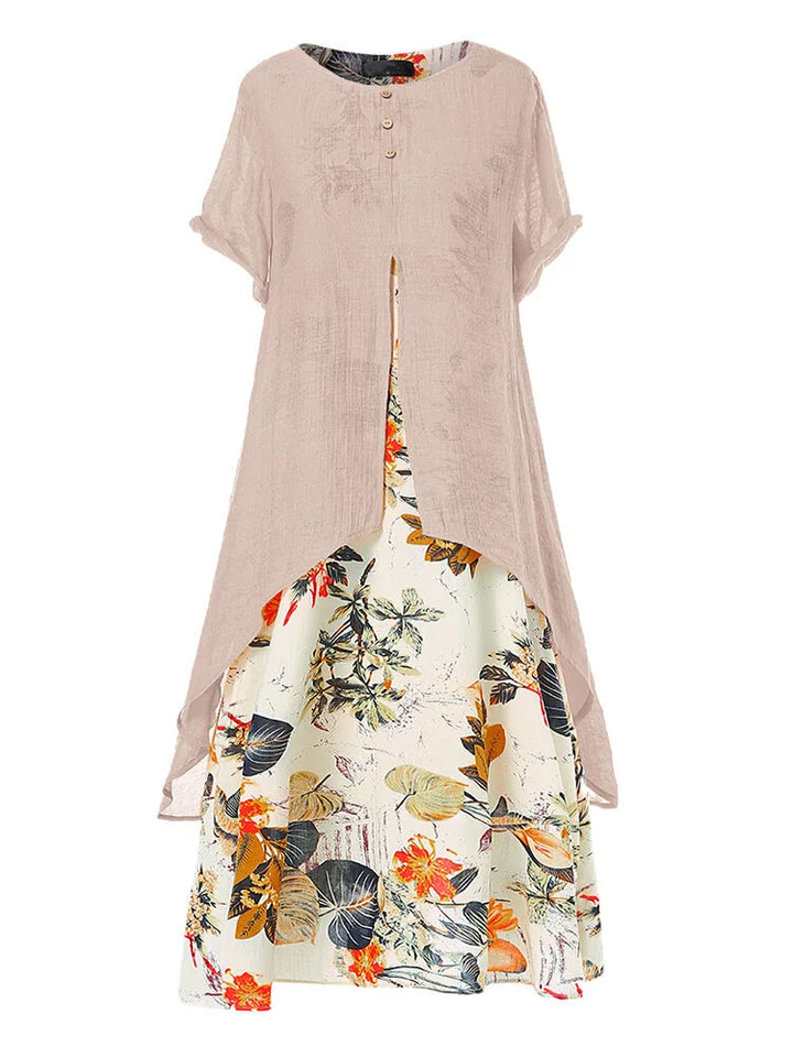 Juliana Floral Patchwork Maxi Dress