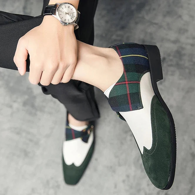 Travis Tartan Monk Strap Shoes