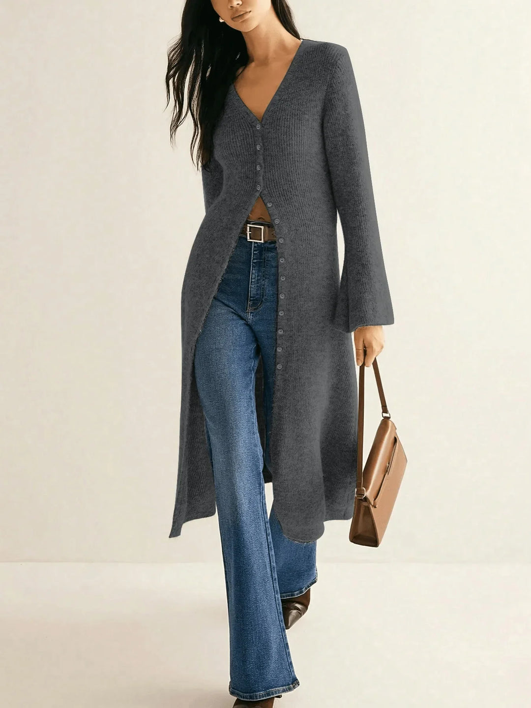 Fern Ribbed Knit Cardigan