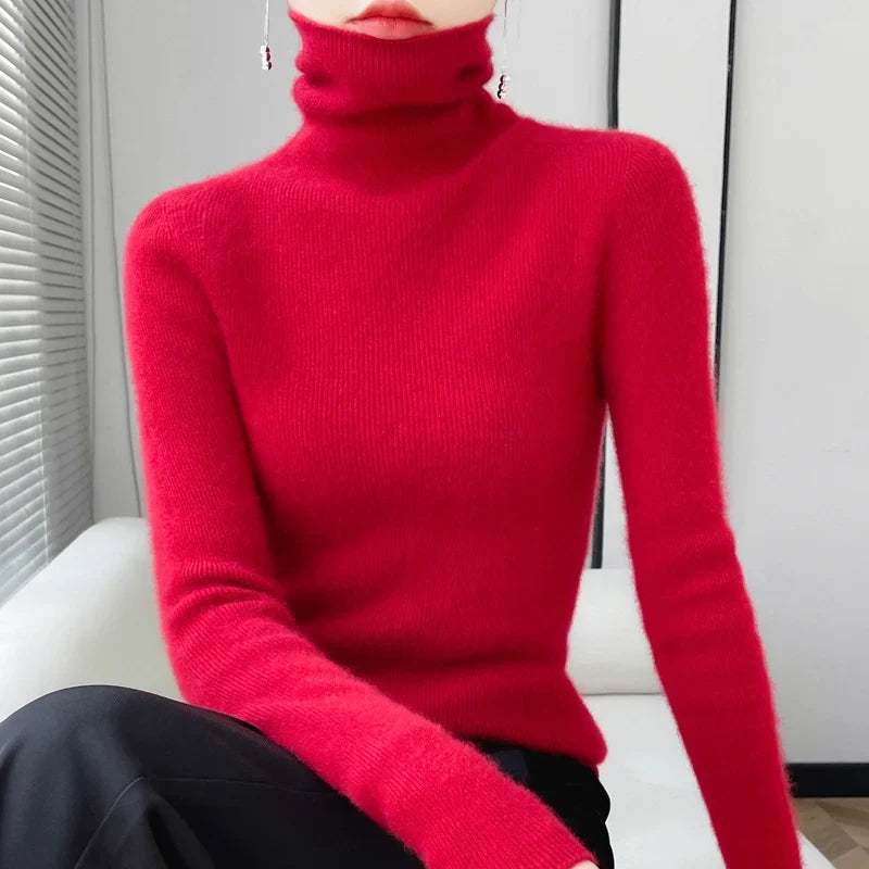 Colette Ribbed Turtleneck Sweater