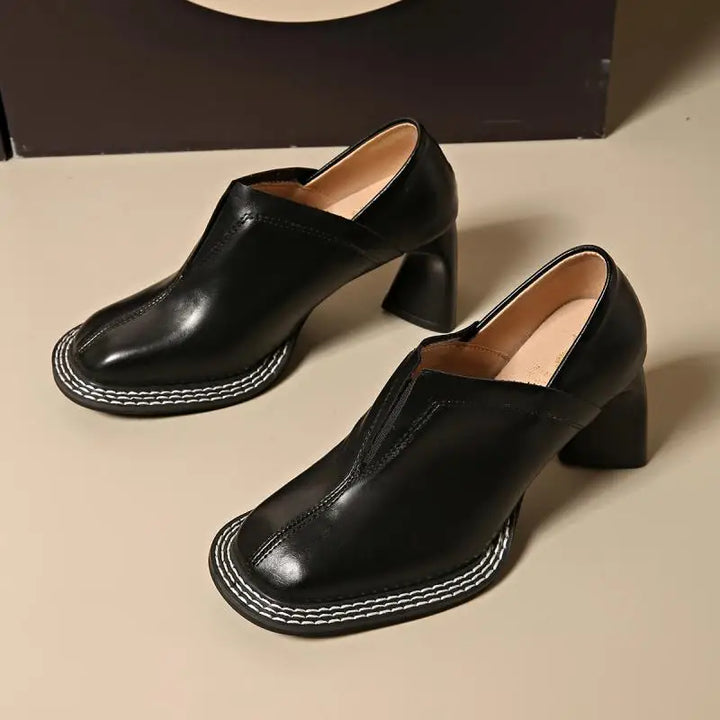 Halona Contrast Stitch Loafers