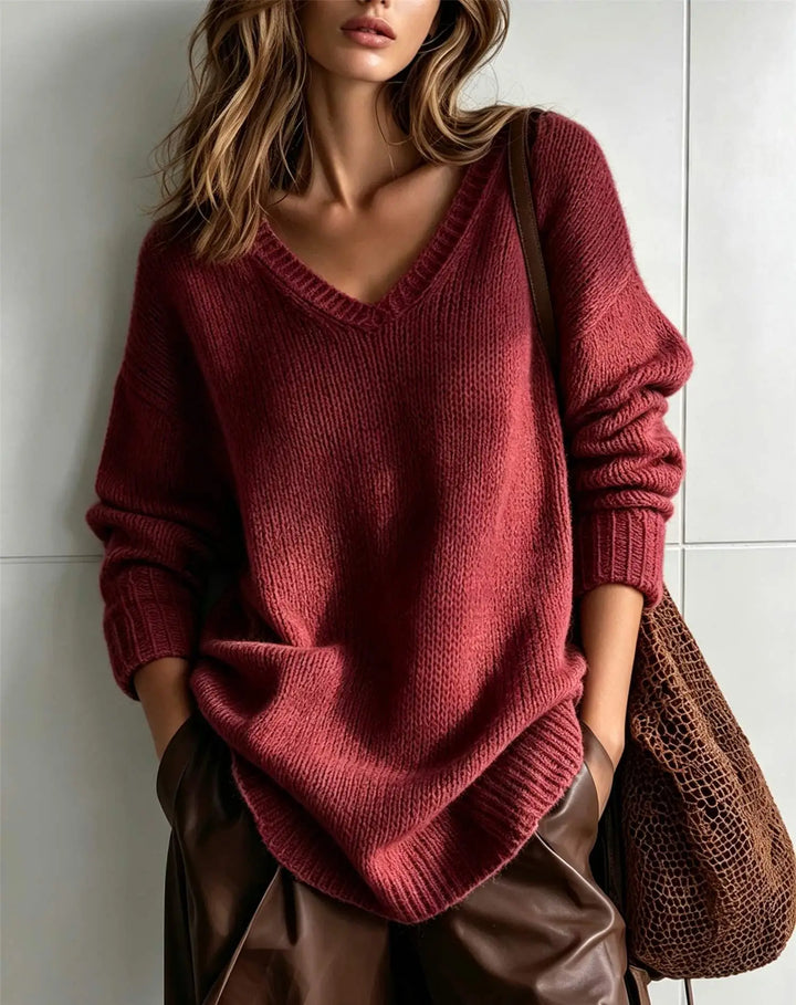 Blaire V-Neck Knit Sweater