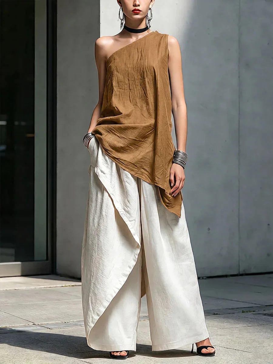 Chiara Asymmetrical One-Shoulder Set