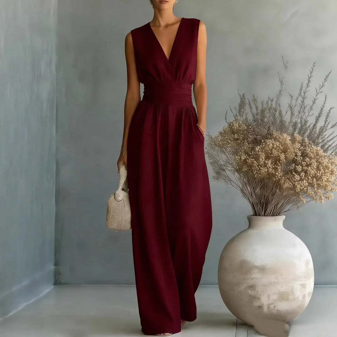 Josephine Sleeveless V Neck Jumpsuit