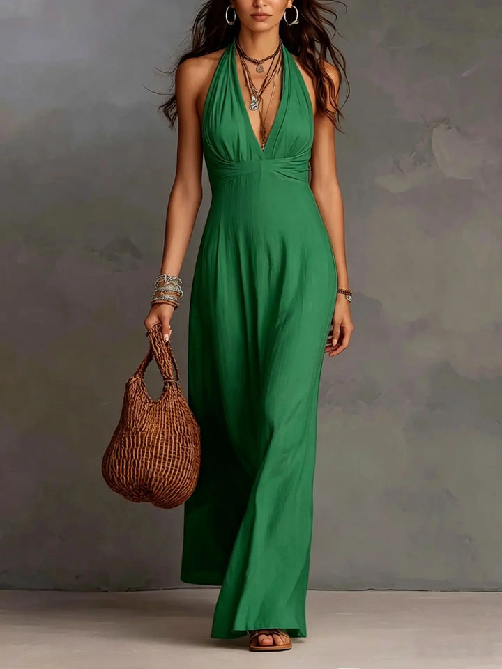 Isabelle V-Neck Elegant Maxi Dress
