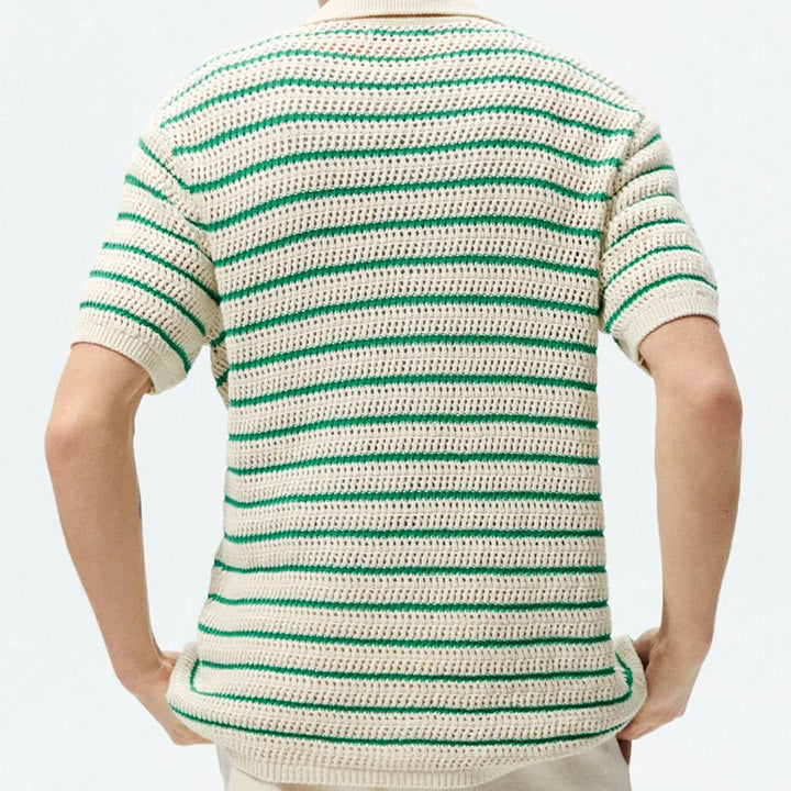 Mason Striped Knit Polo
