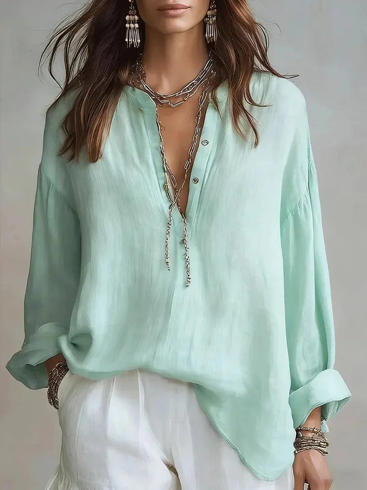 Aliyah Oversized Linen Blouse