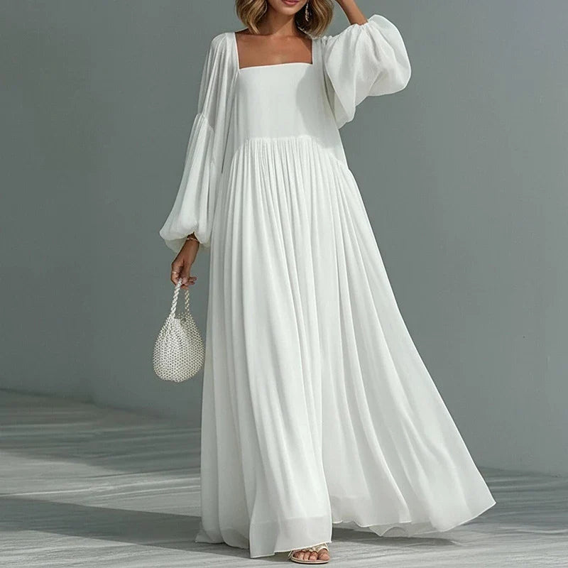 Rachel Square Neck Wedding Guest Dress