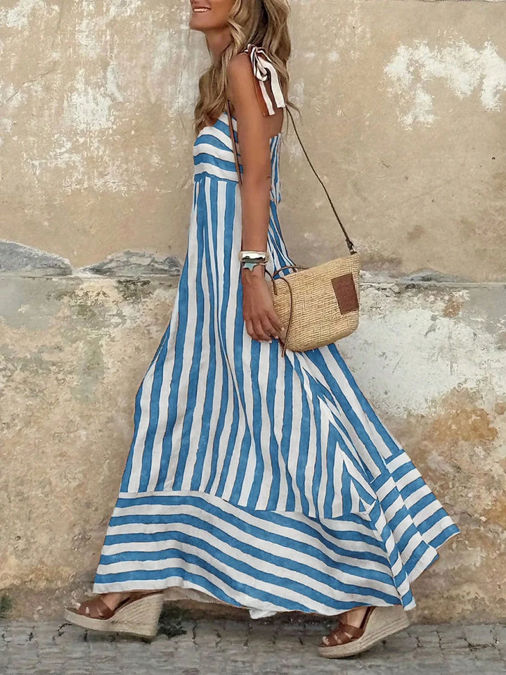 Adelisse Striped Boho Maxi Dress