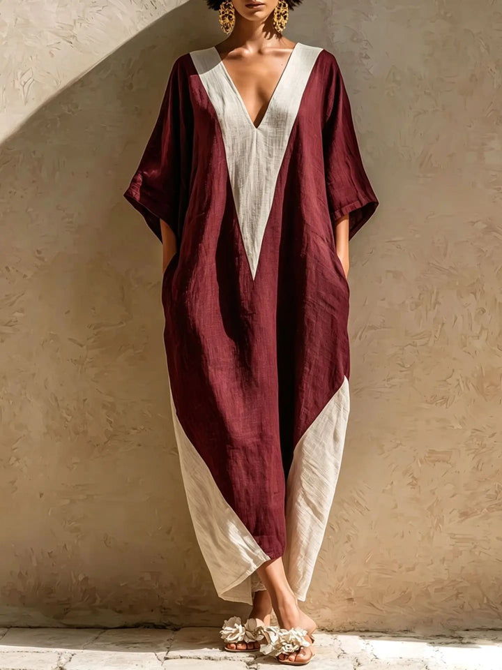 Hailey Bohemian Linen Maxi Dress