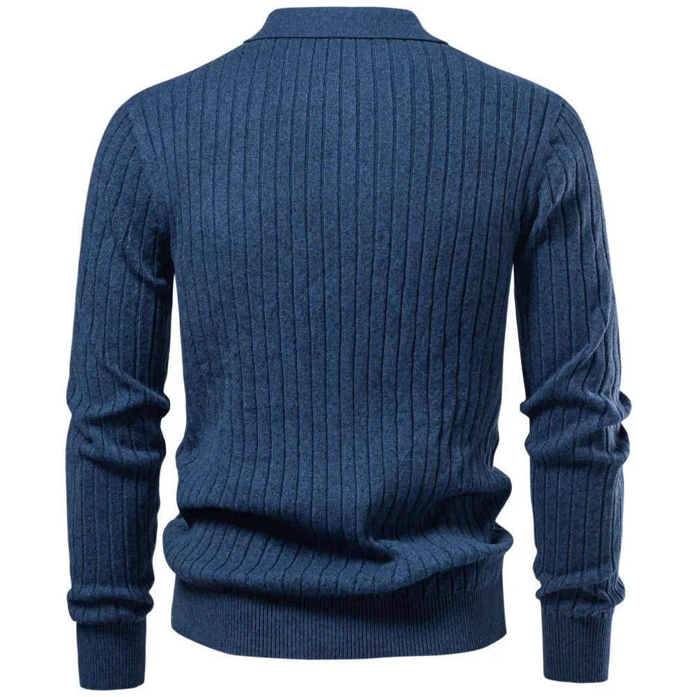 Callum Cable Knit Polo
