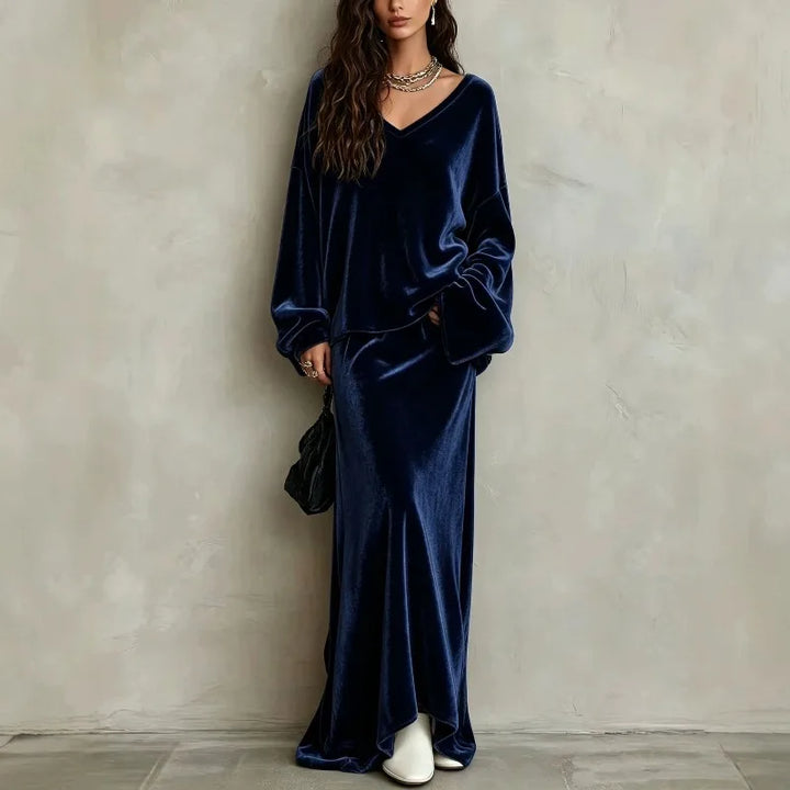 Alisande Mermaid Hem Skirt Set