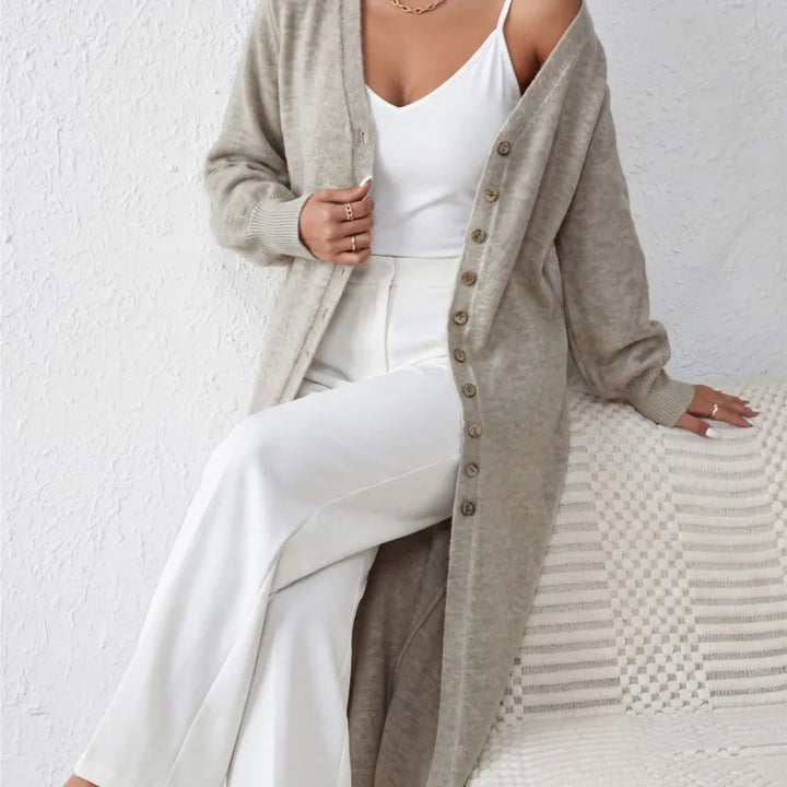 Idris Long Ribbed Cardigan