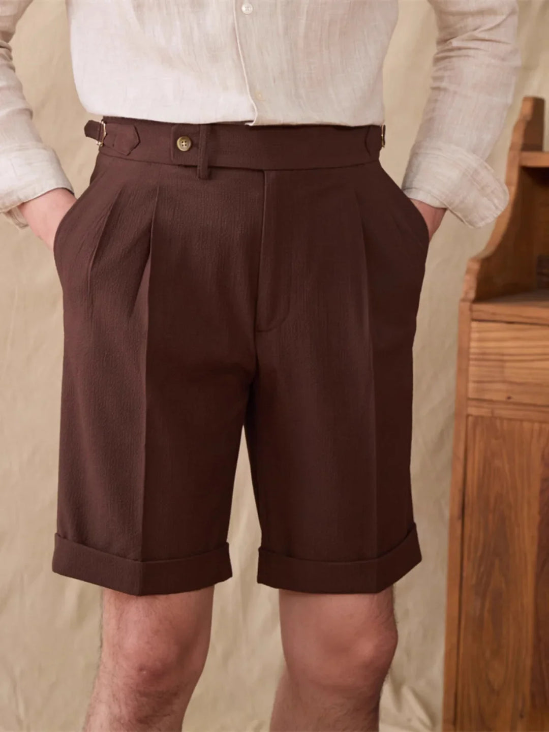 Grayson Classic Waist Buckle Casual Shorts