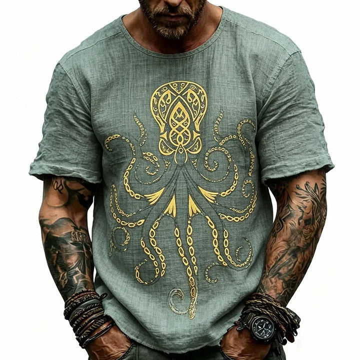 William Octopus Print T Shirt