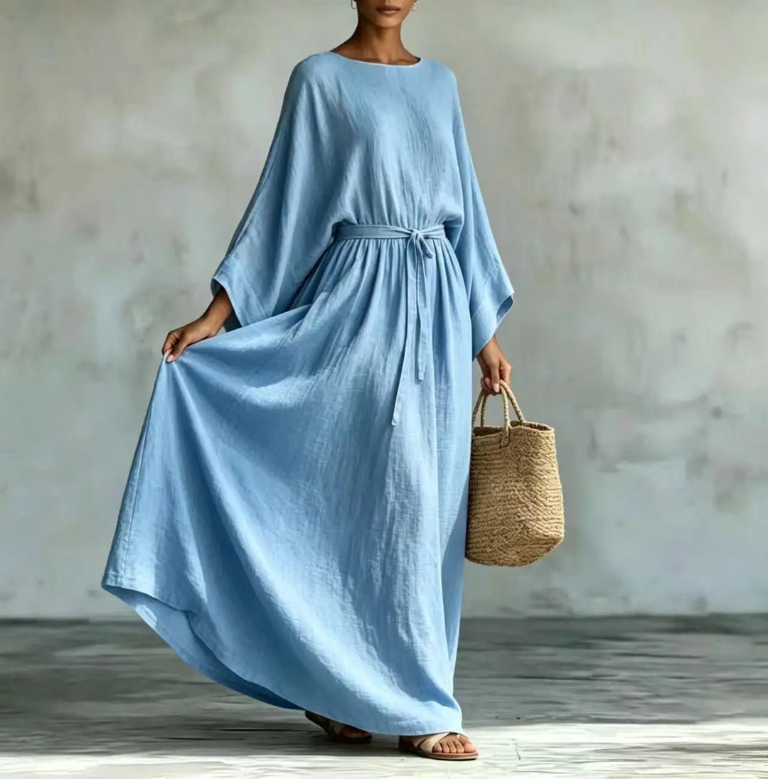 Adeline Elegant Draped Maxi Dress