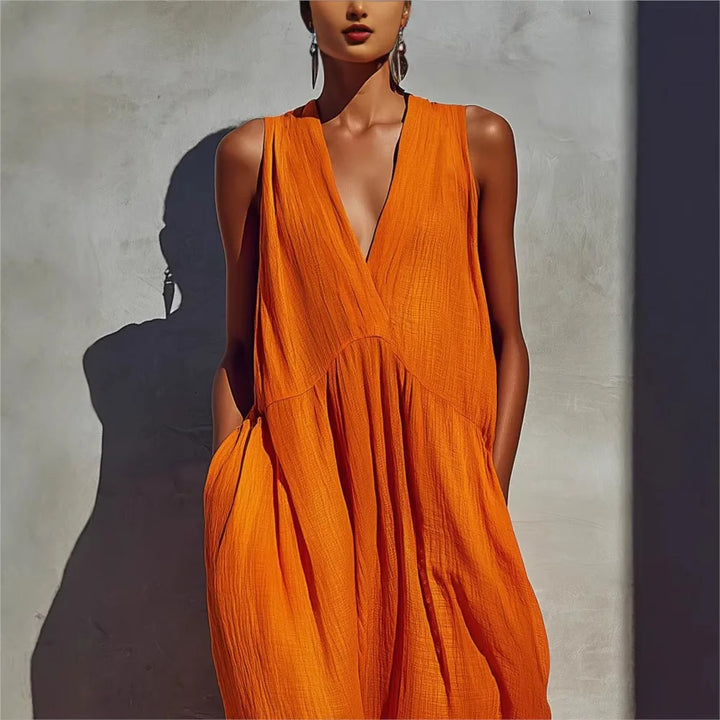 Cressida Draped Pocket Maxi Dress