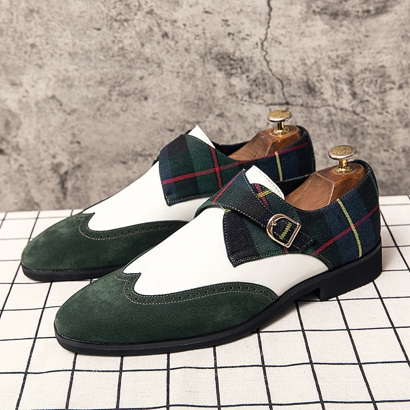 Travis Tartan Monk Strap Shoes