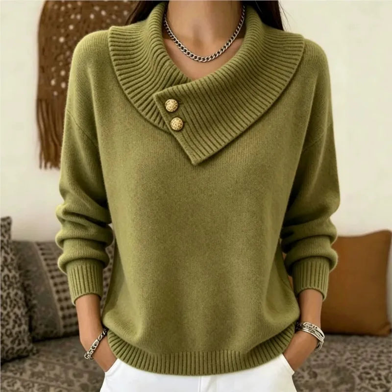 Junia Foldover Collar Sweater