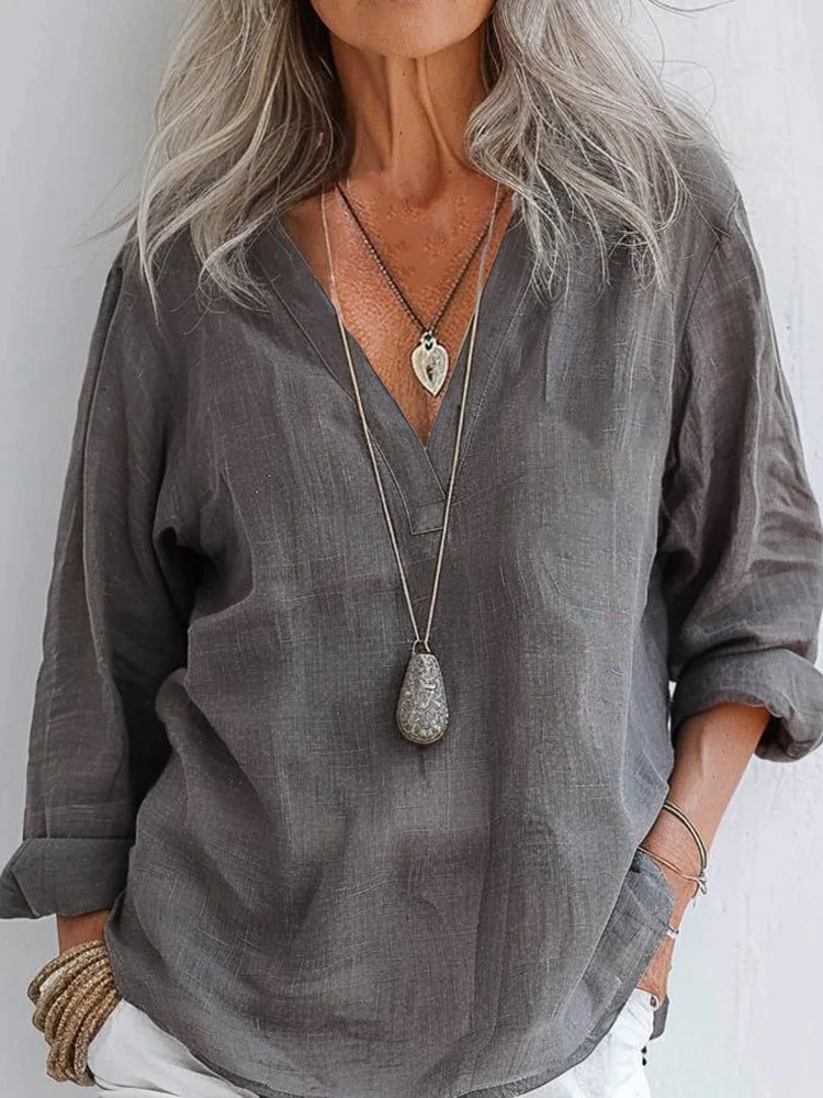 Ashlee Vintage Casual Blouse