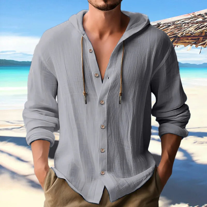 Leonard Hooded Linen Shirt