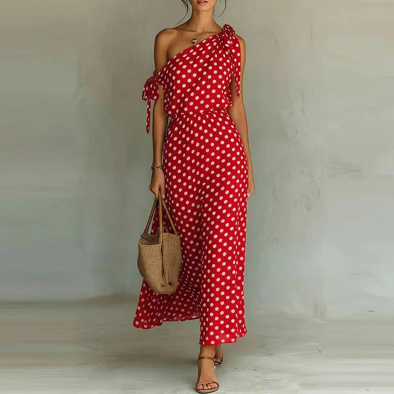 Nora Flowy Off Shoulder Maxi Dress