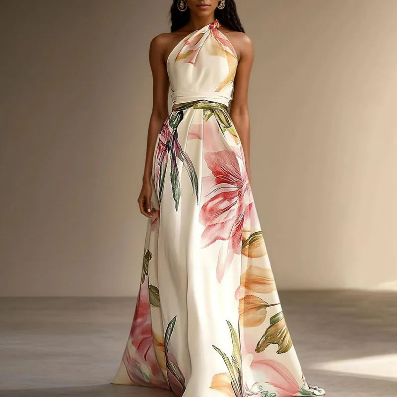 Aveera Floral Wedding Guest Maxi Dress – Urban Hollis
