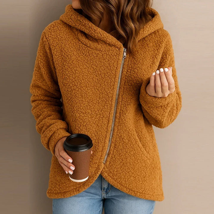Phoebe Asymmetric Fleece Hoodie