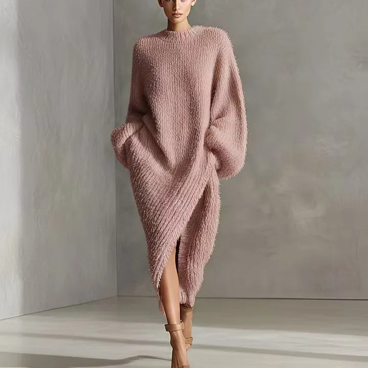 Josefina Asymmetrical Hem Sweater Dress