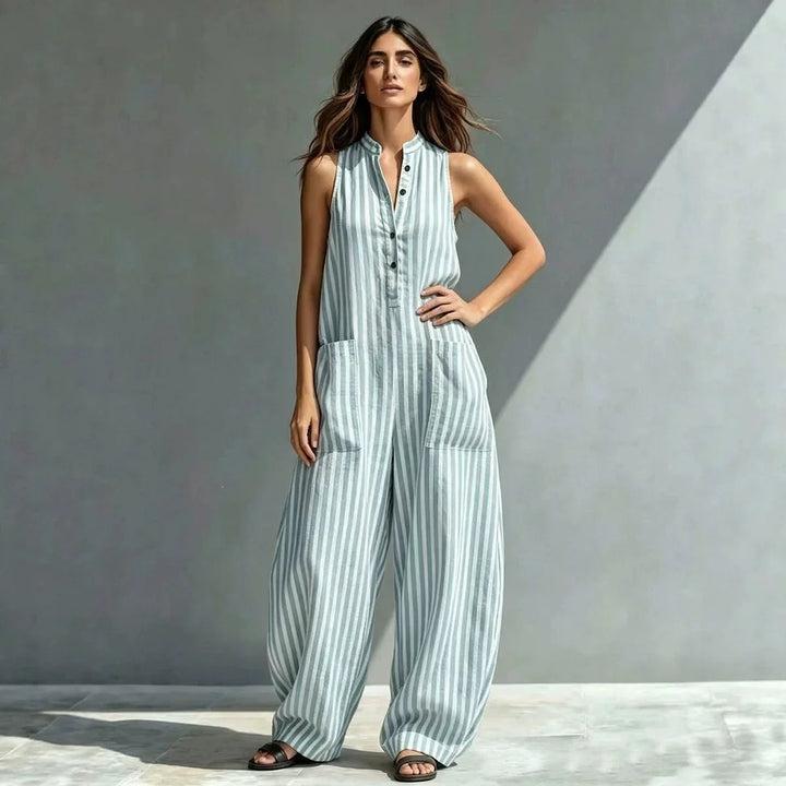 Amelie Striped Wide Leg Jumpsuit