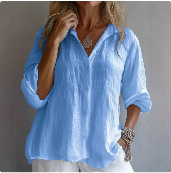 Milana Breathable Linen Button Shirt