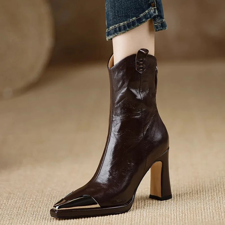 Azura Leather Ankle Boots