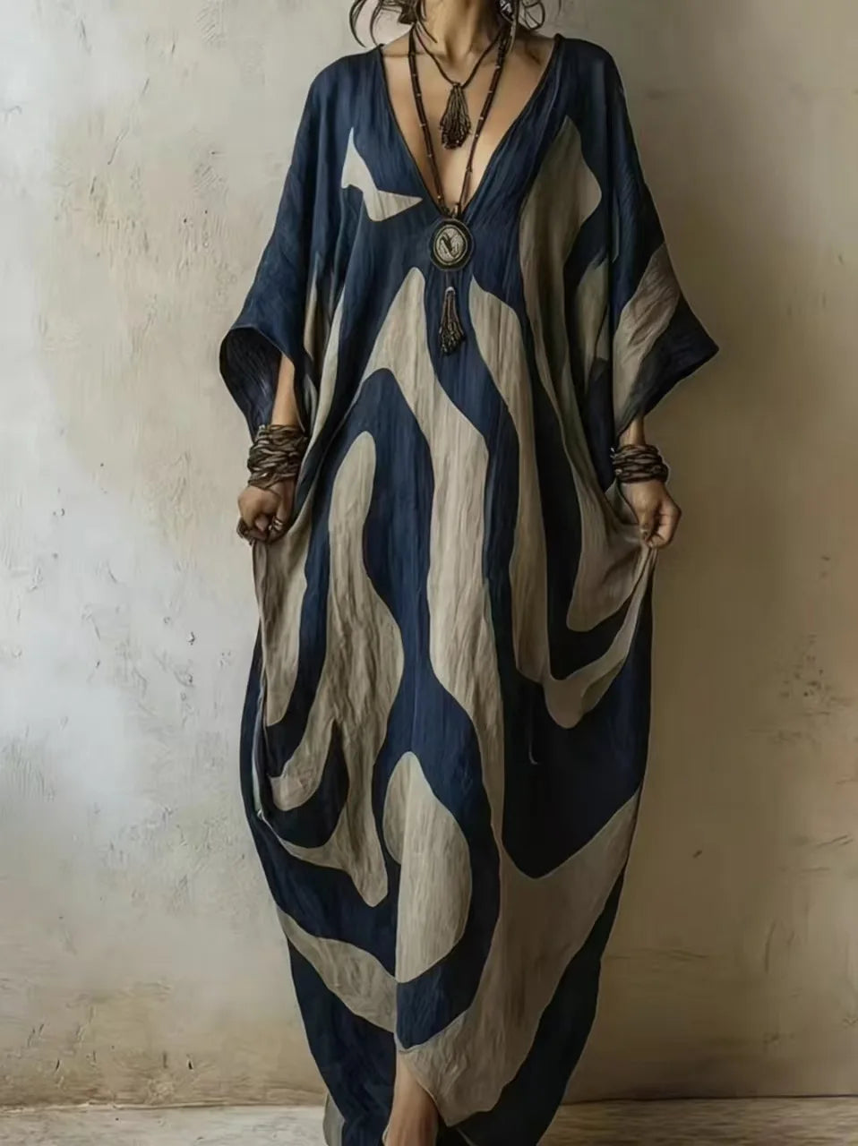 Dayana Abstract Print Maxi Dress