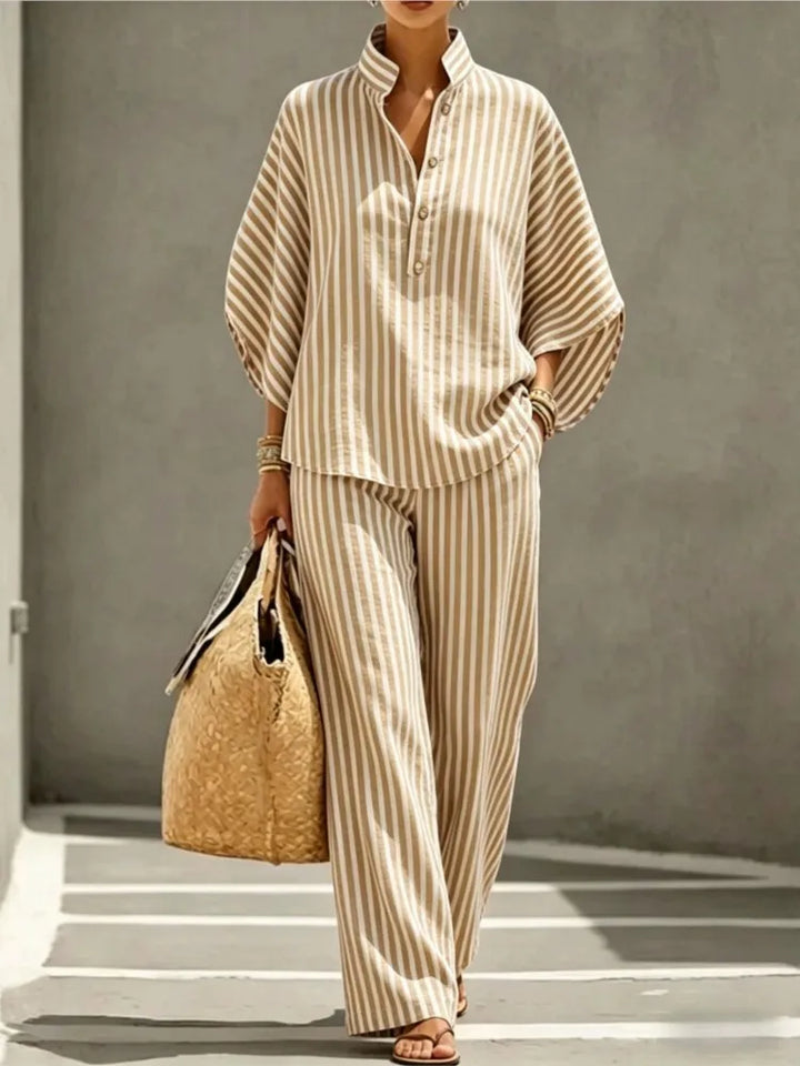 Megan Striped Two-Piece Set