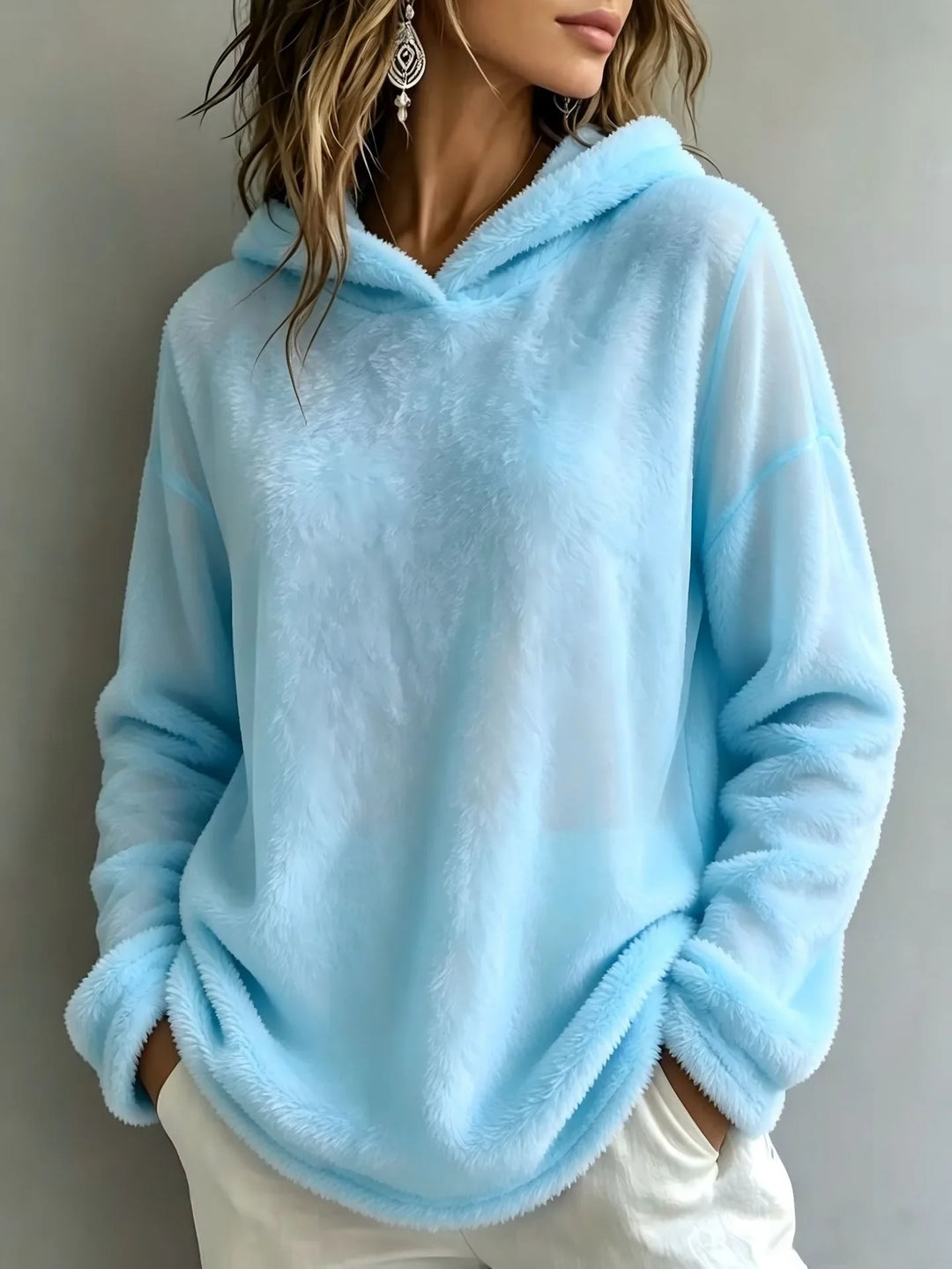 Marigold Fuzzy Fleece Hoodie