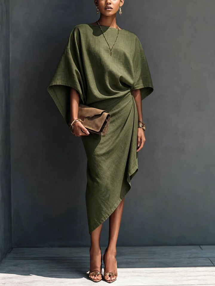 Farrah Batwing Sleeve Midi Dress