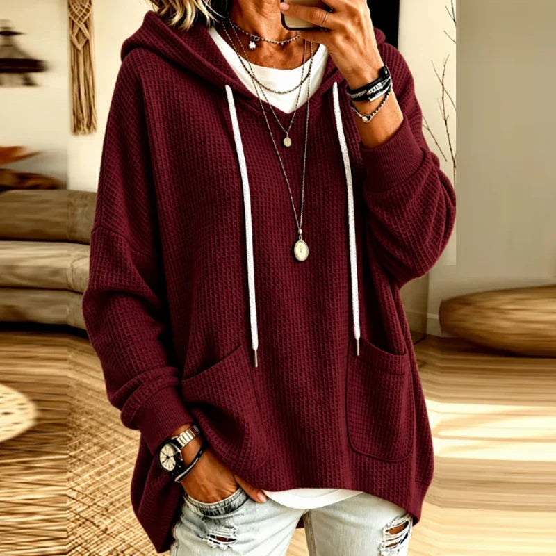Sadona Waffle Pullover Hoodie