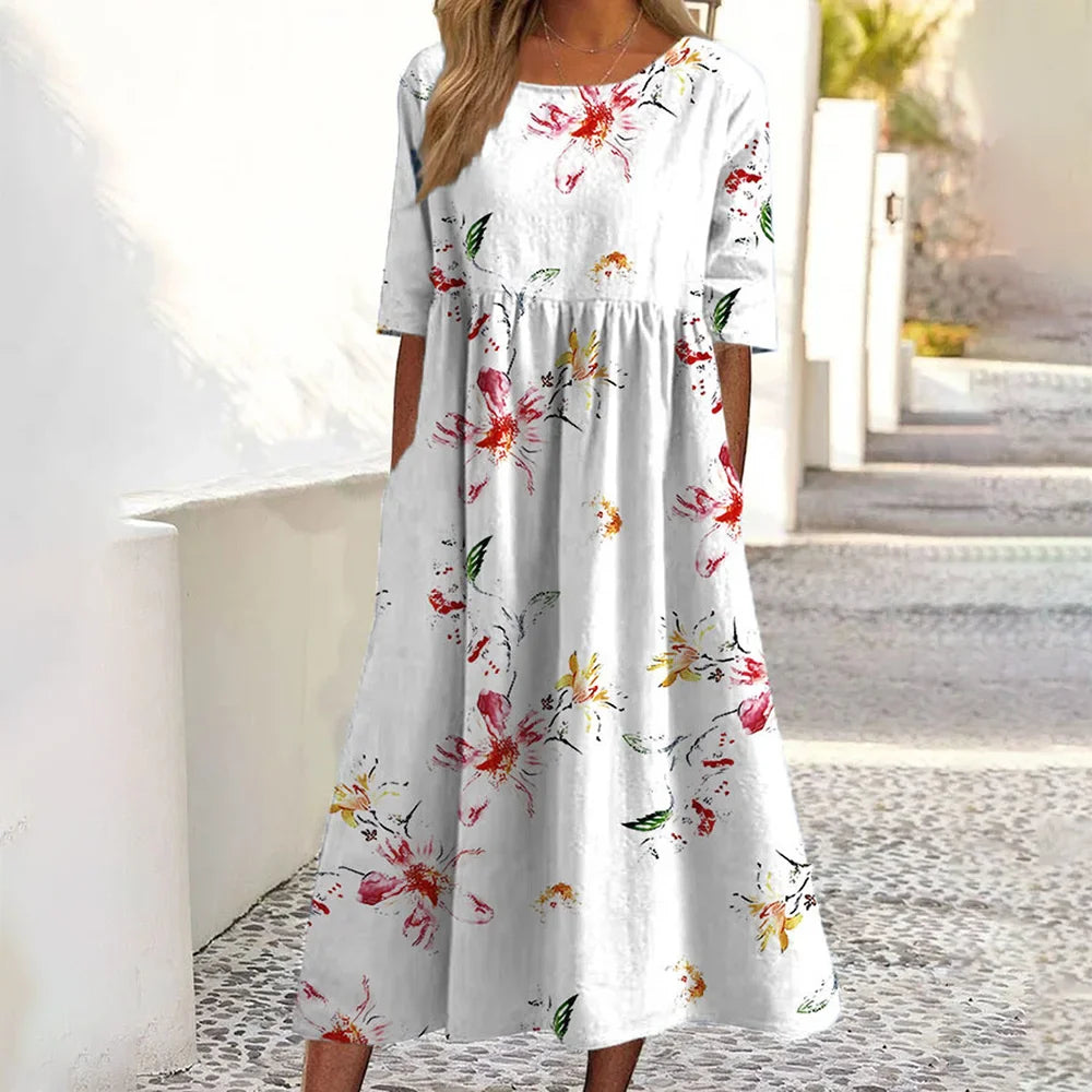 Maria Floral Printed Midi Dress