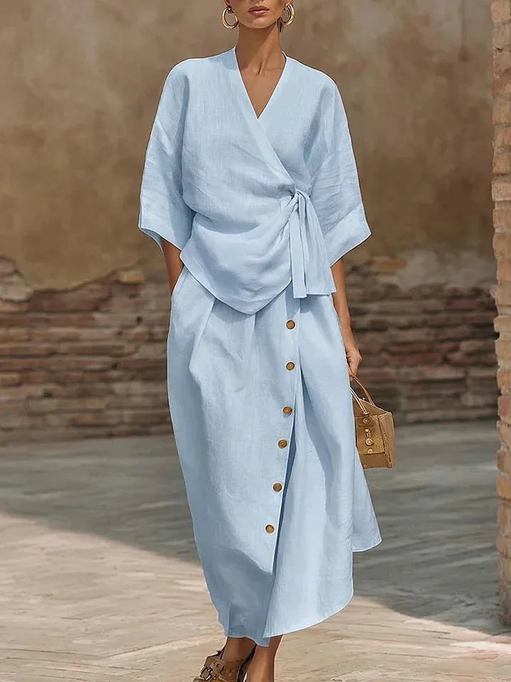 Sophia Elegant Midi Skirt Set