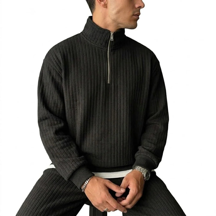 Griffin Ribbed Half Zip Pullover