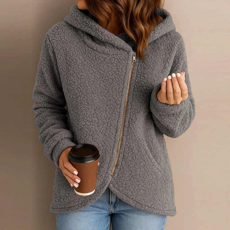 Phoebe Asymmetric Fleece Hoodie