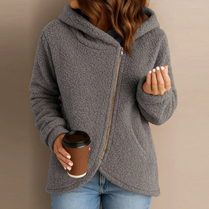 Phoebe Asymmetric Fleece Hoodie