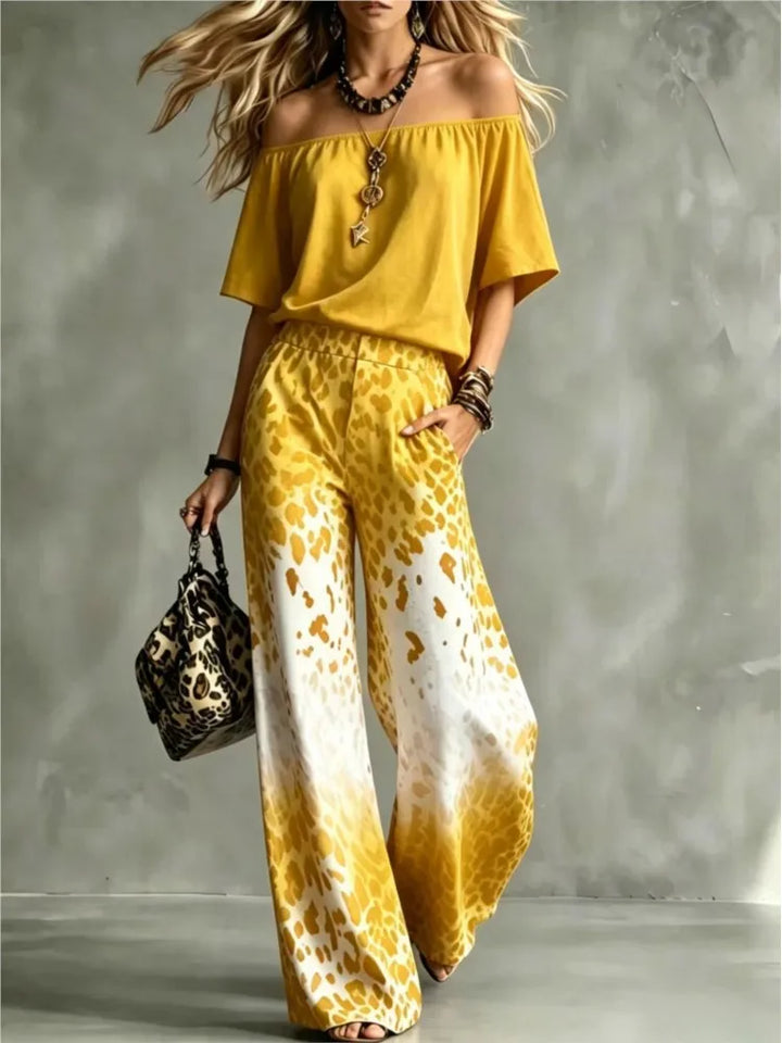Maya Off Shoulder Trouser Set