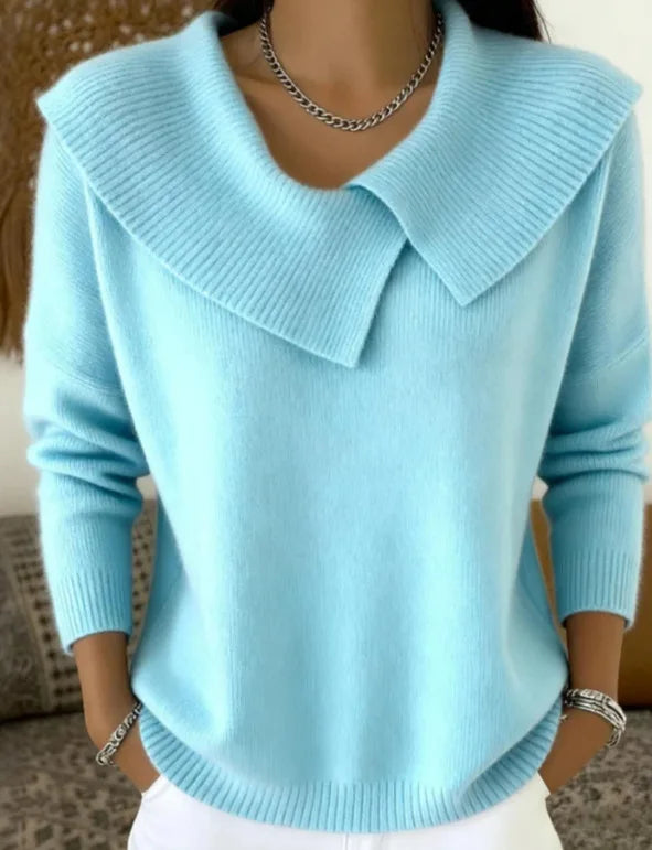 Anneke Fold Collar Sweater